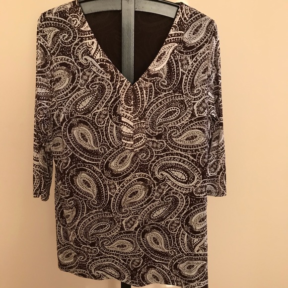 Tops - Brown and white long top